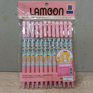 ปากกาลูกลื่น 12แท่ง Lamoon หมึกน้ำเงิน 0.38มม.