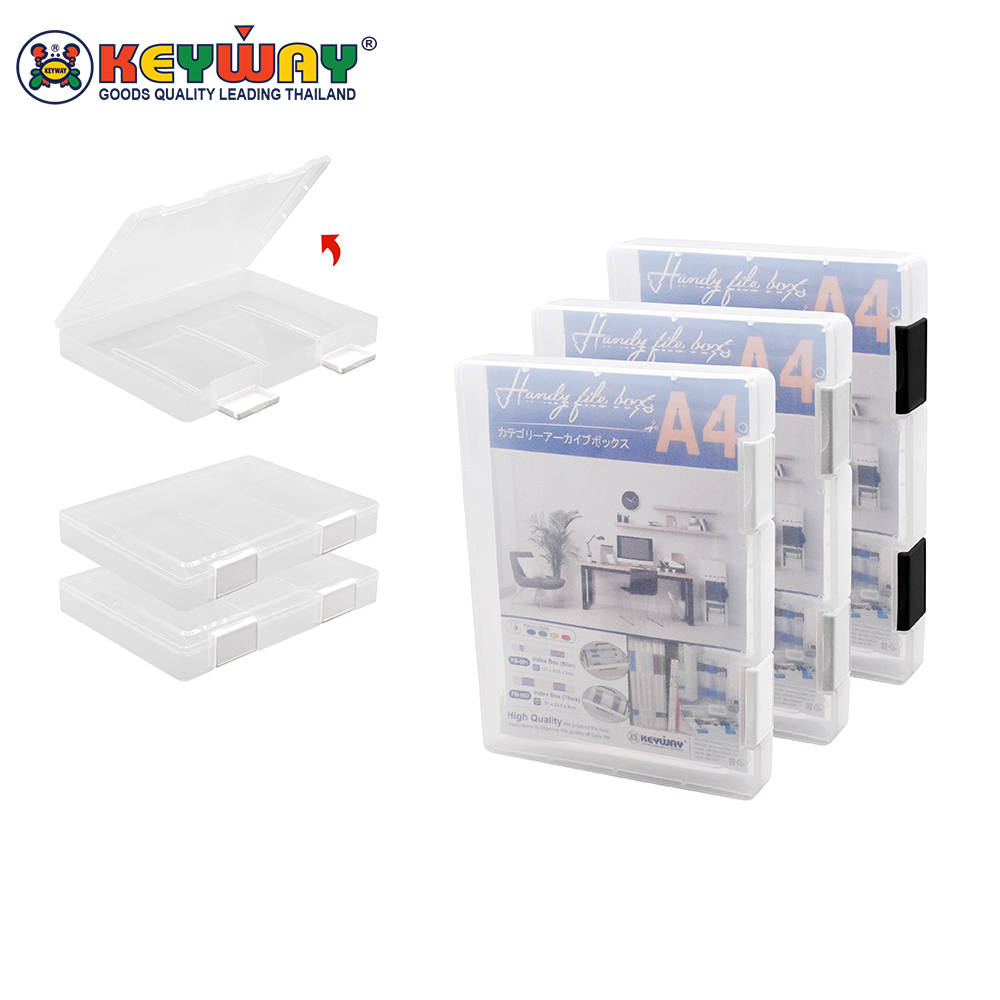 แฟ้มเอกสาร A4 (คละสี)Transparent Storage Box : FB002