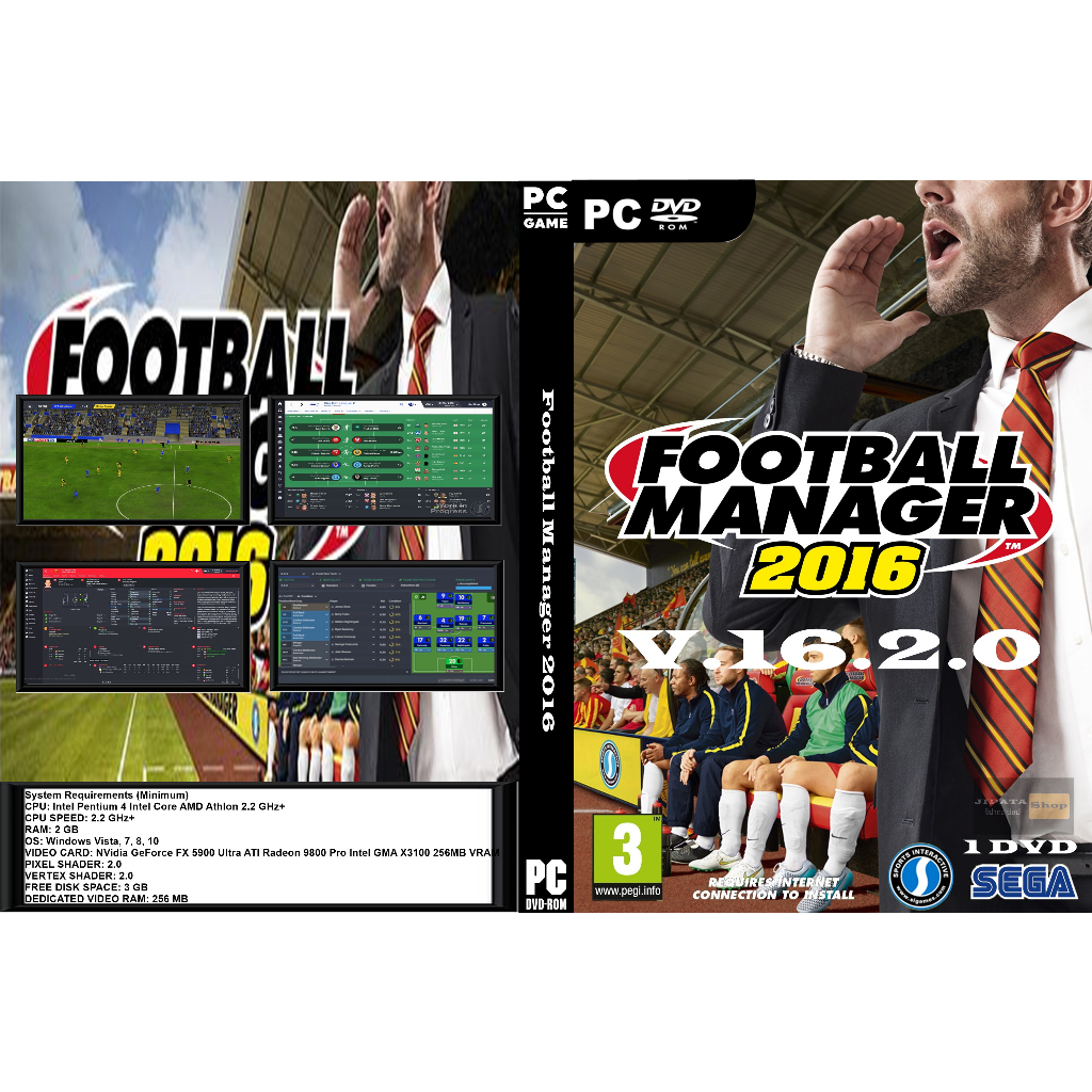 แผ่นเกมส์ PC Football Manager 2016 (1DVD)