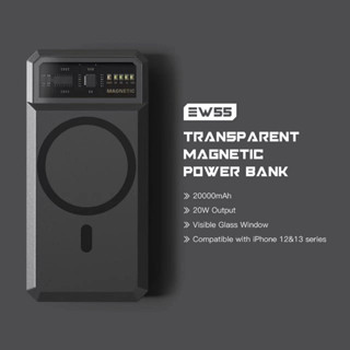 Orsen EW55 By eloop  Wireless Power Bank 20,000 mAh 20W แบตสำรองชาร์จไร้สาย