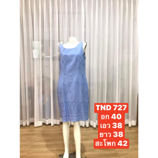 TND727 ชุดเดรสแฟชั่น ชุดเดรสเกาหลี ชุดเดรสแขนกุด เดรสทำงานผู้หญิง สาวอวบสาวอ้วน พร้อมส่ง