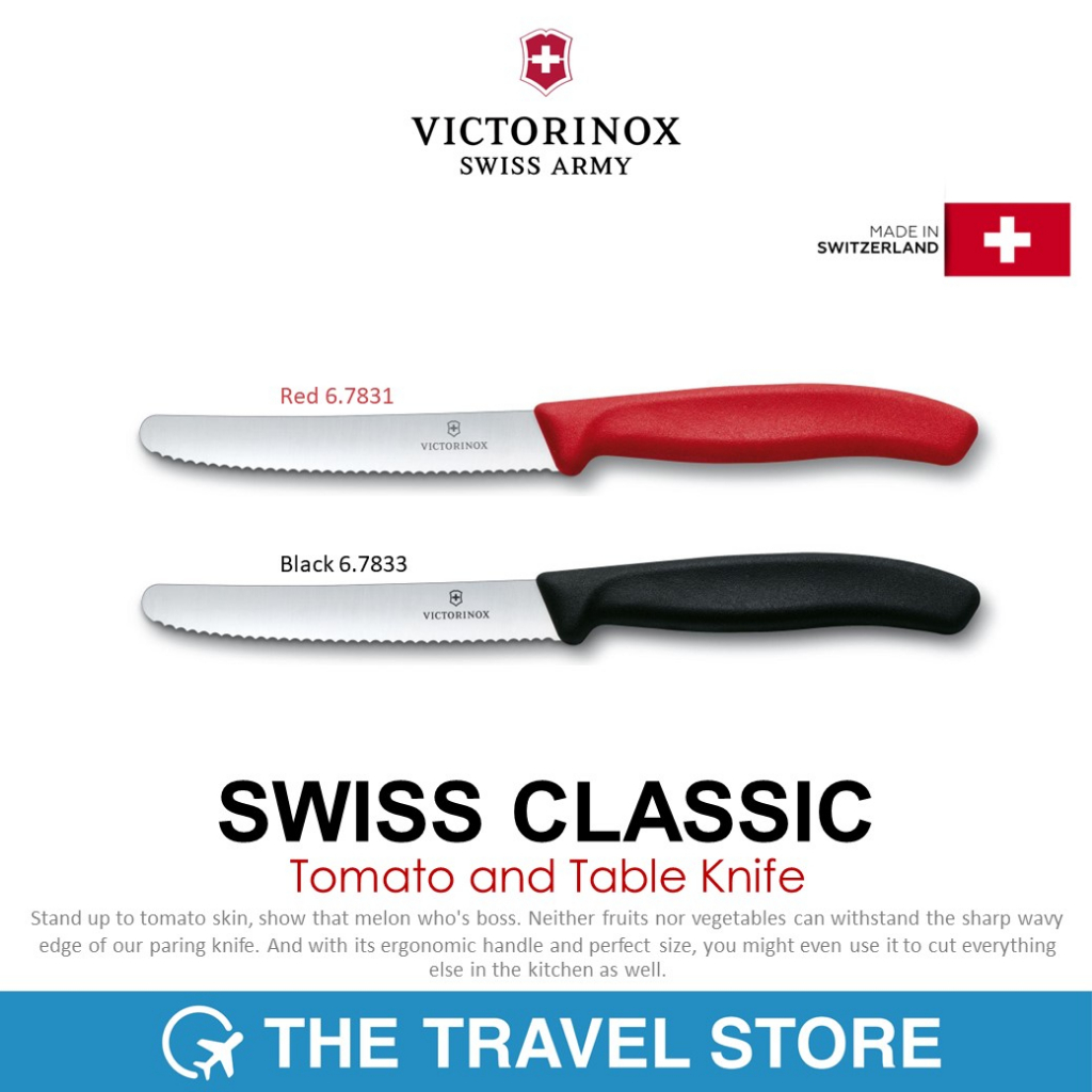 Victorinox Swiss Classic Tomato and Table Knife (6.783X) Sharp Wavy Edge มีดครัว มีดหั่นผัก มีดปอกเปลือก มีดสเต็ก ใบหยัก
