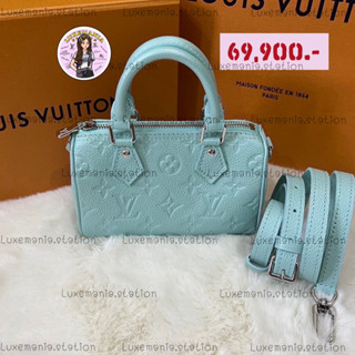 👜: New!! Louis Vuitton Speedy Empreinte สี Pearly Lagoon Turquoise ‼️ก่อนกดสั่งรบกวนทักมาเช็คสต๊อคก่อนนะคะ‼️