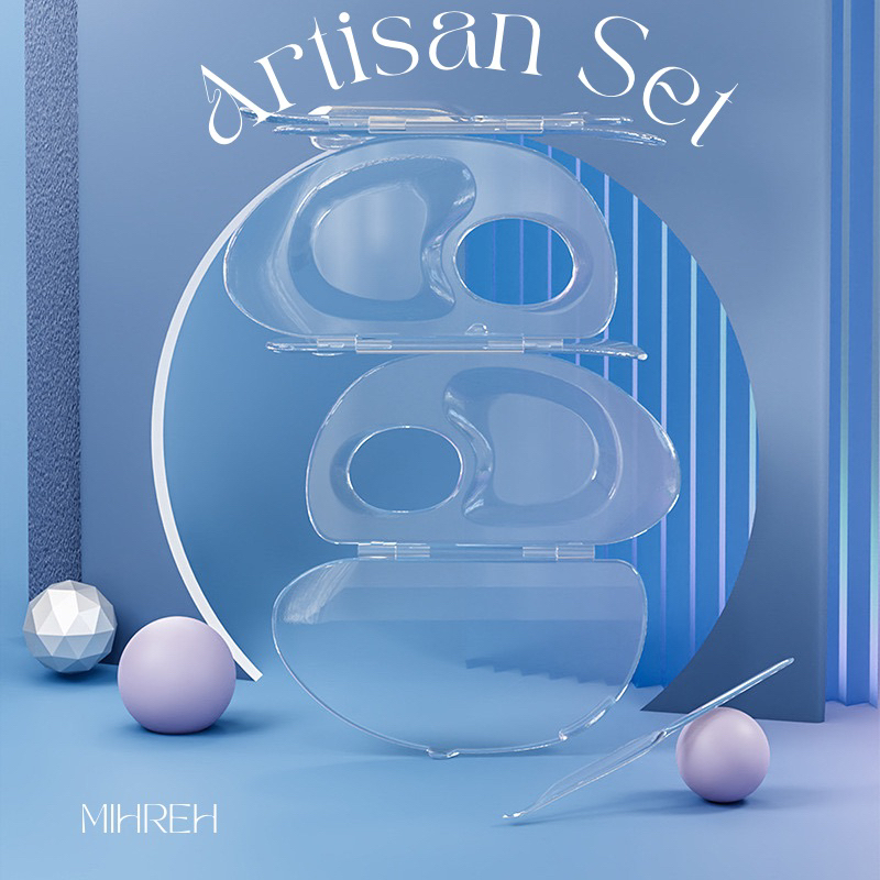 [3081] (พร้อมส่ง) Artisan Set เซ็ทถาดผสมและสเปตูลา สำหรับผสมเครื่องสำอาง ผสมรองพื้น ลิปสติก และอายไลเนอร์