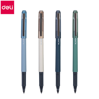 ปากกาหมึกสีดำ ปากกาเจล ปากกาจดสรุป ปากกาดำ Gel pen คละสี 6 แท่ง 0.5mm เขียนดี เขียนลื่น เปลี่ยนไส้รีฟิลได้ Officeme