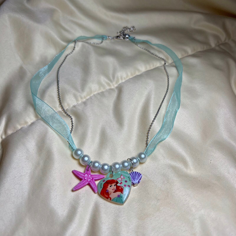 ✅พร้อมส่ง✅ สร้อยคอแอเรียล Ariel The Little Mermaid 📿 ดีไซน์น่ารักมากๆ สามารถปรับระดับได้