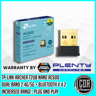 TP-LINK (Archer T2UB Nano) AC600 Nano Wi-Fi + Bluetooth 4.2 USB Adapter ตัวรับสัญญาณไวไฟและบลูทูธ 4.2 (ประกัน LT SYNNEX)