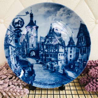 จานโชว์เซรามิค  KAISER GERMANY STADTETELLER ROTHENBURG OB DER TAUBER DECORATIVE PLATE