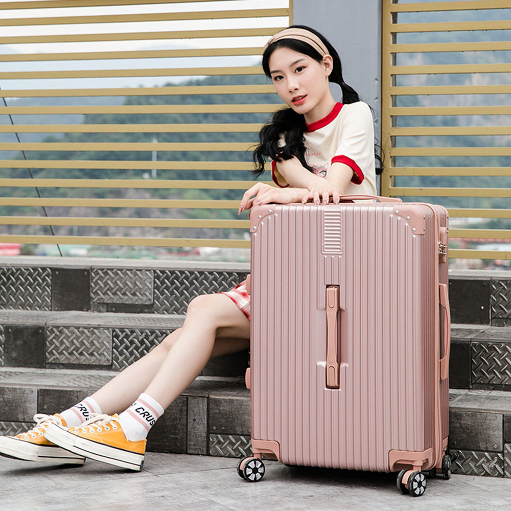 TIKE กระเป๋าเดินทาง เป๋าเดินทางล้อลาก 20 24 28 นิ้ว วินเทจ Luggage วัสดุ ABS Suitcase