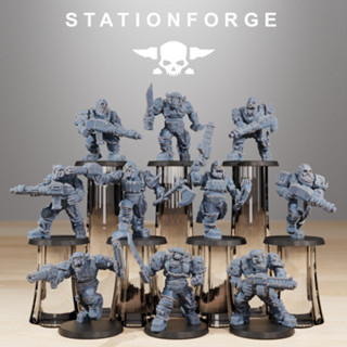 Warhammer 40k proxy Orkaz Berserkers - 3d print miniature boardgame model war game - StationForge