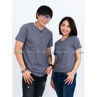 3XL เสื้อยืด สีเทาอ่อน คอกลม แขนสั้น Size 3XL