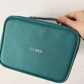 La Mer Pouch Cosmetic Travel Bag - ทรงกล่อง ซิปรอบ