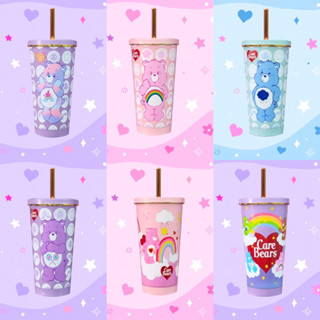 แก้วเก็บอุณหภูมิ Care Bears (500ml) แถมหลอดและแปรงล้าง