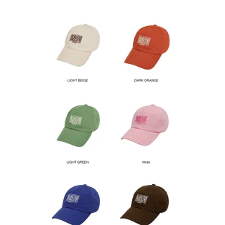Marithe Francois Girbaud Classic Logo Cap (Dark Orange, Beige, Navy, Black, Pale Pink, Ivory, Dark Brown) / Small