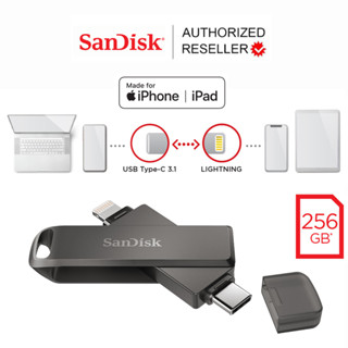 SanDisk iXpand Flash Drive Luxe 256G (SDIX70N-256G-GN6NE) แฟลชไดรฟ์ 2in1ใช้สำหรับ ไอ--Phone และ USB Type-C