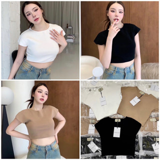 💫New💫(พร้อมส่ง)🏷️Valen ZARA CROP เสื้อครอปไหมพรม เนื้อผ้าทอนุ่ม