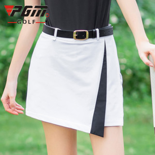 [11GOLF] กระโปรงกอล์ฟ PGM รหัส QZ053 Golf Skirt สี : ขาว ดำ และแดง