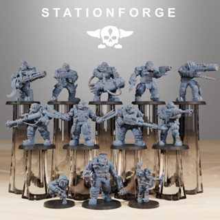 Warhammer 40k proxy Orkaz Skillers - 3d print miniature boardgame model war game - StationForge