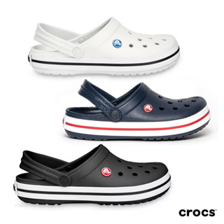 Crocs Collection รองเท้าแตะแบบสวม รองเท้าหัวโต CR UX Crocband 11016-001 / 11016-100 / 11016-410 (2390)