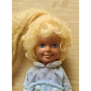 1987 Playskool doll ขายตุ๊กตาขนาด11นิ้ว จุกผมยึดติดกลางหัวไม่แน่น หลุดจากสปริง กลไกทำงานไม่ได้แล้ว หน้า-ผมสวย พร้อมส่ง