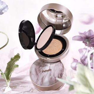 คุชชั่น แป้งอัดแข็ง 2 in 1 ในตลับเดียว Novo [No.5861]  Light and bright double layer air cushion cream กันน้ำ ติดทน