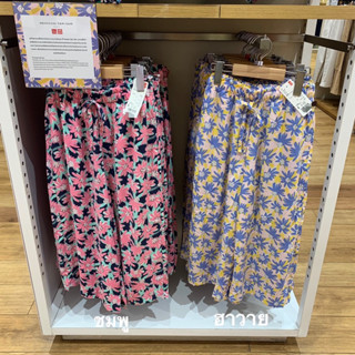 uniqlo 100% M L XL กางเกงขา3/4เอวยางยืด relaco ใส่ลำลอง ขา3/4 ขาบานกว้าง ผ้าคอตตอนนิ่มพริ้วสวย ของแท้💯💯จากช็อป