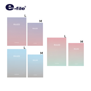 e-file (อี-ไฟล์) สมุดปกอ่อนพาสเทล มีลายเส้น สมุดโน๊ต Made In Thailand (MIT) รหัส CNB108M , CNB108L