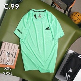 เสื้อคอกลม Adidas เสื้อกีฬาเสื้อออกกำลังกายใส่สบายเนื้อผ้าดี