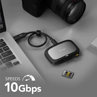 Lexar Dual-Slot CFexpress TypeA, SD Card, USB3.2 Gen2 UHS-I, UHS-II Card Reader (การ์ดรีดเดอร์) (LRW530U)