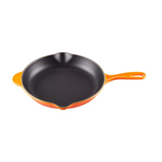 กระทะเหล็กหล่อทรงกลมมีด้ามสีส้ม ROUND SKILLET 26CM FLAME