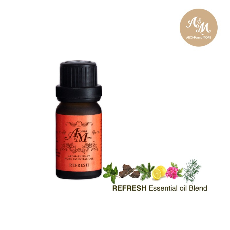 Aroma&More Refresh Essential Oil Blend 100% / น้ำมันหอมระเหยสูตรผสม ให้ความรู้สึกสดชื่นสดใสเติมพลัง 5/10/30ML