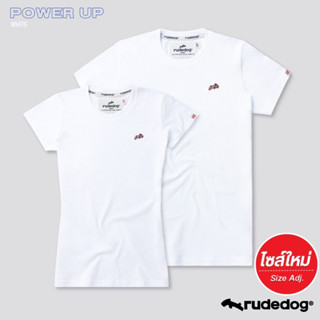 rudedog เสื้อยืด รุ่น PowerUp2023 มีถึงอก50 งานปัก ของแท้ (ตัวละ)