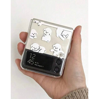 เคสซัมซุงใสน้องหมาขาว (Case Samsung Galaxy Z Flip/Fold 5G) เคสมือถือ เคสลูกคุณ เคสสุนัข เคสพุดเดิ้ล เคสพุดเดิ้ล
