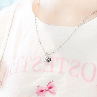 necklace handmade (สร้อยคอหัวใจโบว์และดาว)