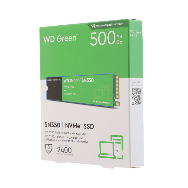 WD  500 GB SSD M.2 PCIe GREEN SN350 (WDS500G2G0C) - A0150817