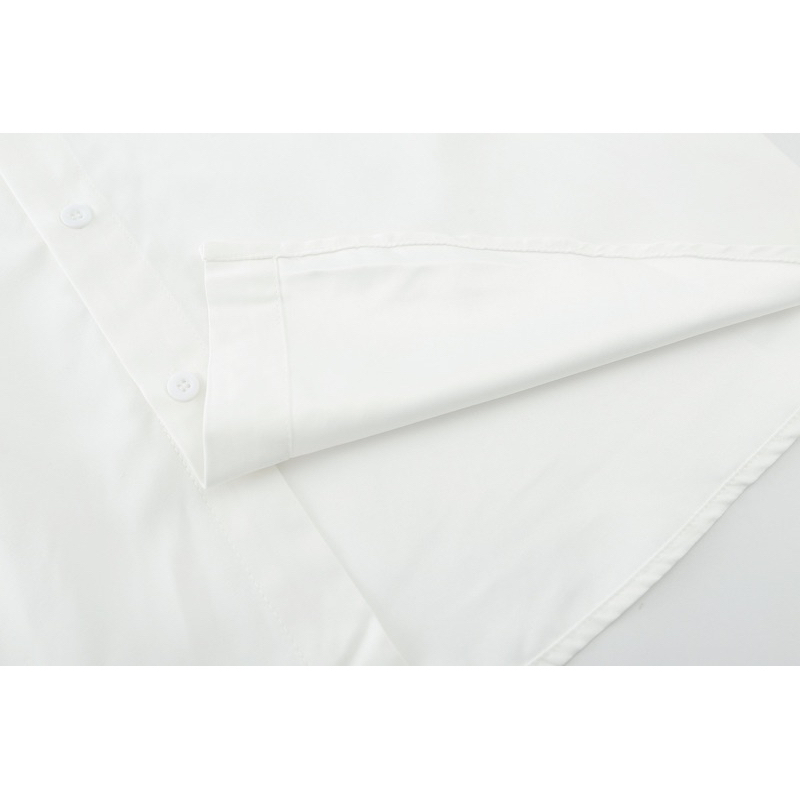 เสื้อเชิ้ตแขนสั้นแถมเข็มกลัดดอกไม้ (สีขาว/สีเหลือง) - รูปที่ 6