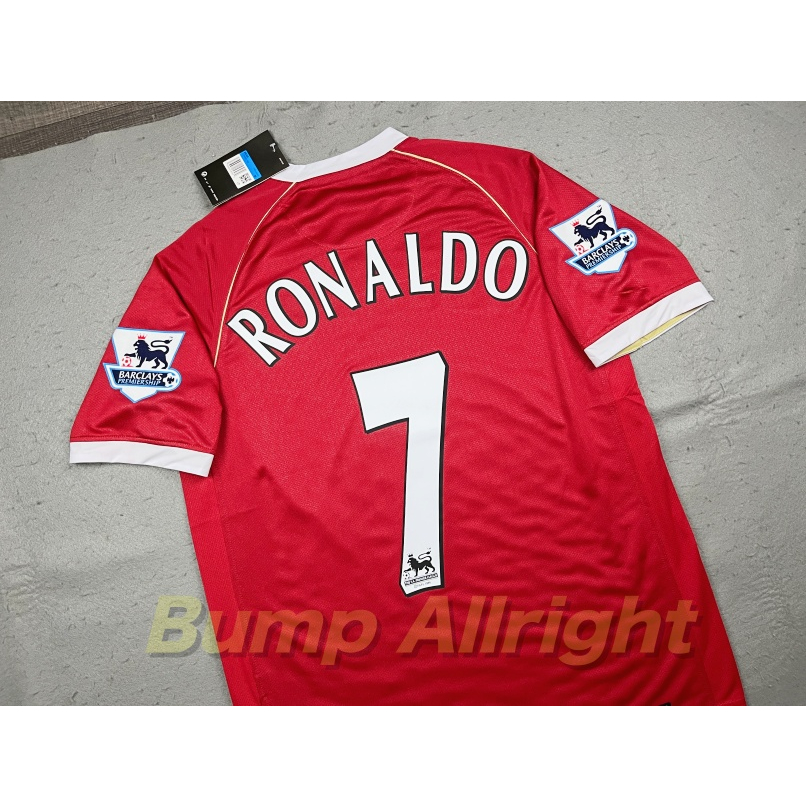 Retro : เสื้อฟุตบอลย้อนยุค Vintage แมน ยู เหย้า Man U 2006 AIG + 7RONALDO, 18 SCHOLES และอาร์ม, เสื้