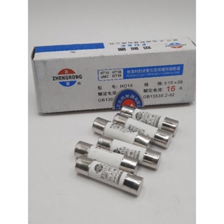 R015 ฟิวส์ 10x38 1A/2/3/5/6/10/32A 500V หลอดฟิวส์เซรามิก RT18 RO15