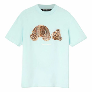 Palm Angels Leopard Bear Tee Seafoam