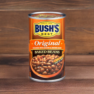 Bushs Best Baked Beans Original Seasoned With Bacon and Brown Sugar ถั่ว ถั่วกระป๋อง ถั่วพร้อมทาน ถั่วอบซอส 454g