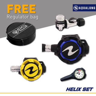 new!!! aqualung Helix pro set พร้อม octopus และ pressure gauge