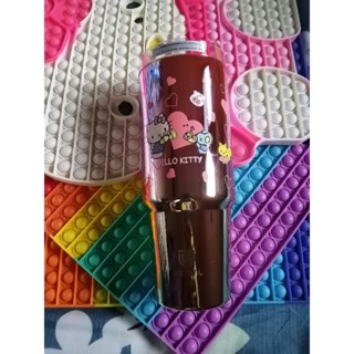 แก้วน้ำลายลิขสิทธิ์​คิตตี้ ไล่สีทูโทน แบบแวว ขนาด30ออนซ์​