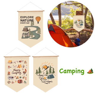 ธง camping แคมป์ปิ้ง ตกแต่ง เต็นท์ เดินป่า แคมปิ้ง ตั้งแคม แคมป์ outdoor เดิน ป่า ท่องเที่ยว cam ping ปิกนิค ตะขอ แคมป์