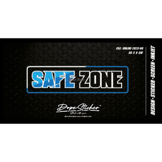 สติ๊กเกอร์สะท้อนแสง กันน้ำ ติดรถยนต์ รถมอเตอร์ไซค์ SAFE ZONE (แบบตัวเจาะ)