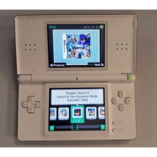 Nintendo dsl สีขาว เครื่องเปล่ามือสอง sn = DEE