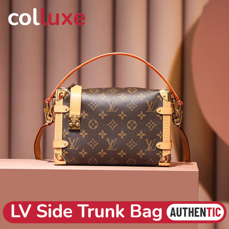 👜หลุยส์วิตตอง Louis Vuitton LV Side Trunk Bag กระเป๋าถือสุภาพสตรี M46358