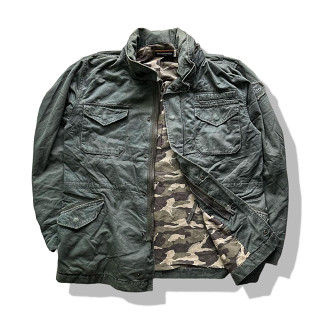 Town &amp; Country Military Hooded Jacket รอบอก 46”