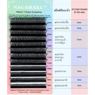 ส่งไวในไทย💝ขนตาYY NAGARAKU ขนตาตัวY ปลายแฉก ขนตาปลอม ขนตานาการากุ ขนตานุ่ม สวย ธรรมชาติ ขรวมไซด์และแยกไซด์ 🥰ของแท้100%