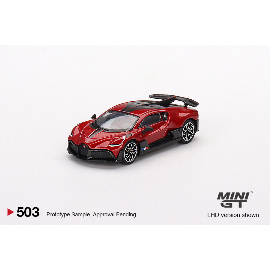 Mini GT No. 503-L Bugatti Divo Red Metallic