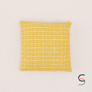 SARABARN Geometric Cushion Cover | ปลอกหมอน ปลอกหมอนทรงสี่เหลี่ยม ปลอกหมอนตารางสีเหลือง